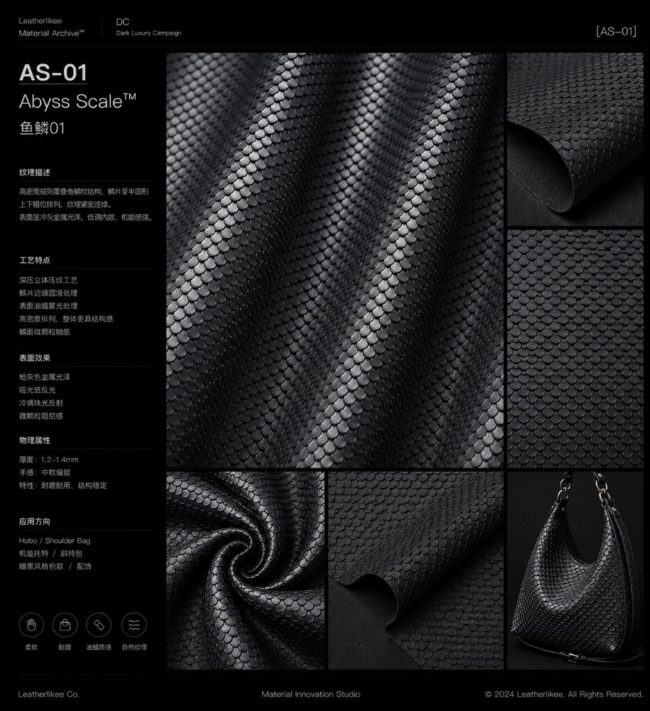 Abyss Scale™ AS-01 leather material main image