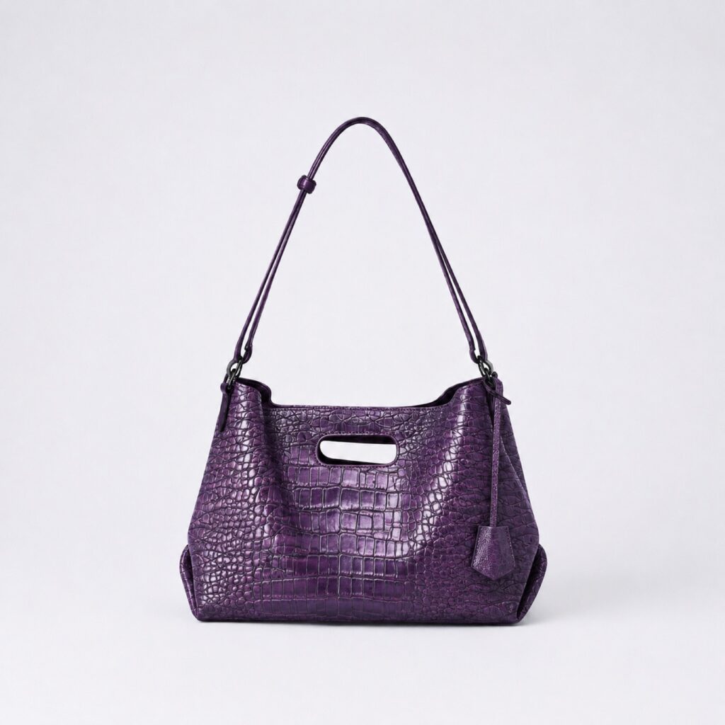 Croc Cell™ RC-02 RC-02 leather material applied on tote bag for bag development and China leather sourcing