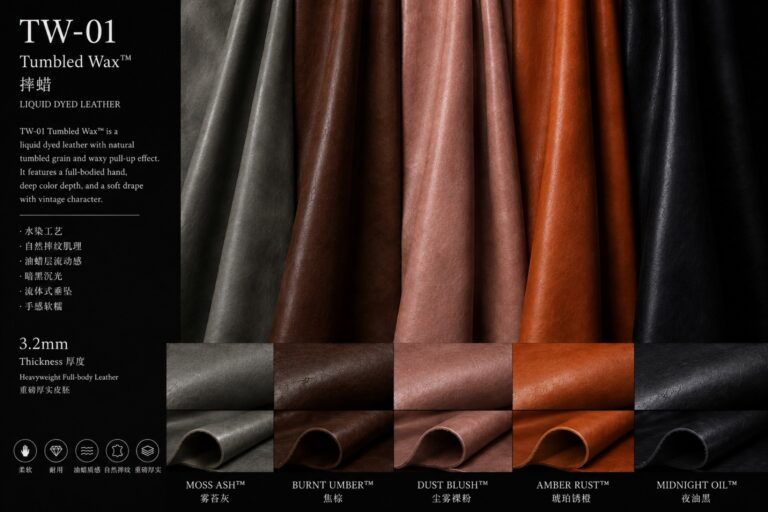Tumbled Wax™ TW-01 leather material main image